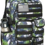 30L Waterproof Tactical Backpack with 6 Compartments – Green Leaf