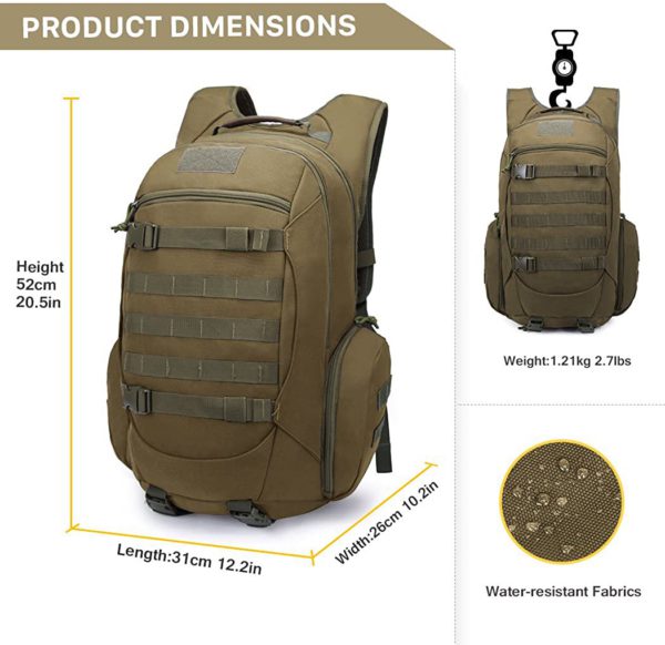 35L Airforce Tactical Backpack for Hiking, Camping & Survival