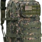 40L MOLLE Tactical Assault Pack, Water-Resistant – Woodland Camo