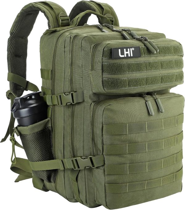 45L MOLLE Tactical Backpack with Laptop Compartment – Army Green