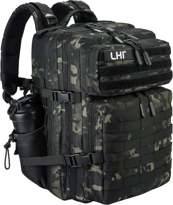 45L MOLLE Tactical Backpack with Laptop Compartment – Black CP