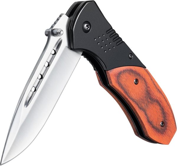 large-folding-pocket-knife-wood-handle-stainless-steel-clip-point-black-silver-1