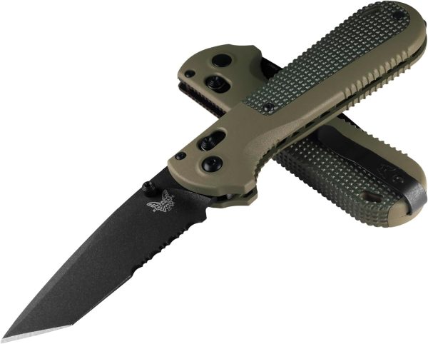 benchmade-redoubt-431sbk-1-serrated-folding-knife-cpm-d2-tanto-ranger-green-1