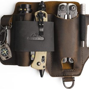 Topstache Leather Belt Pouch - Stylish Organizer for EDC Tools