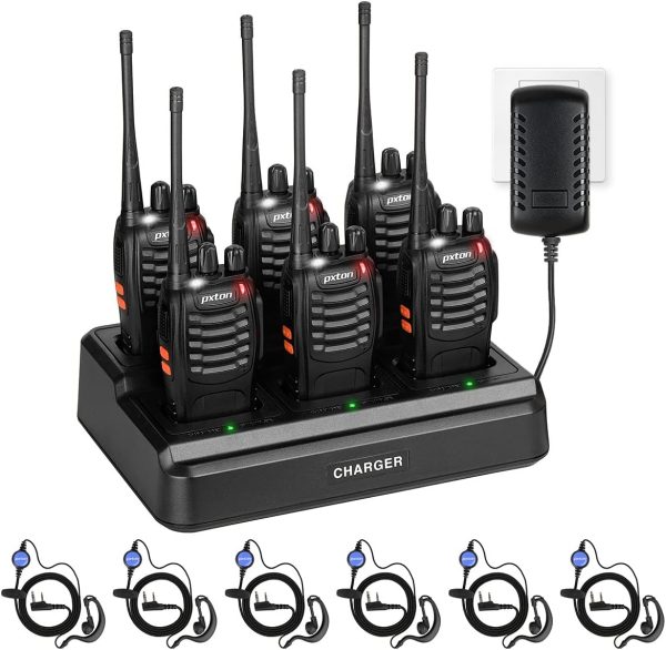 uhf-walkie-talkies-6-pack-with-six-way-gang-charger-earpieces-1
