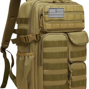 30l-waterproof-tactical-backpack-with-6-pockets-khaki-1