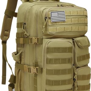 45l-waterproof-tactical-backpack-with-6-pockets-khaki-1