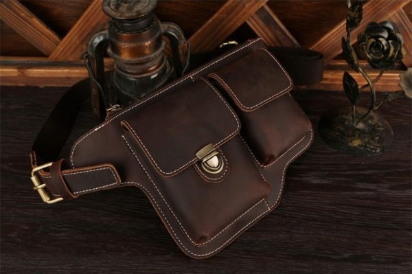 Military Traveling Leather Bag