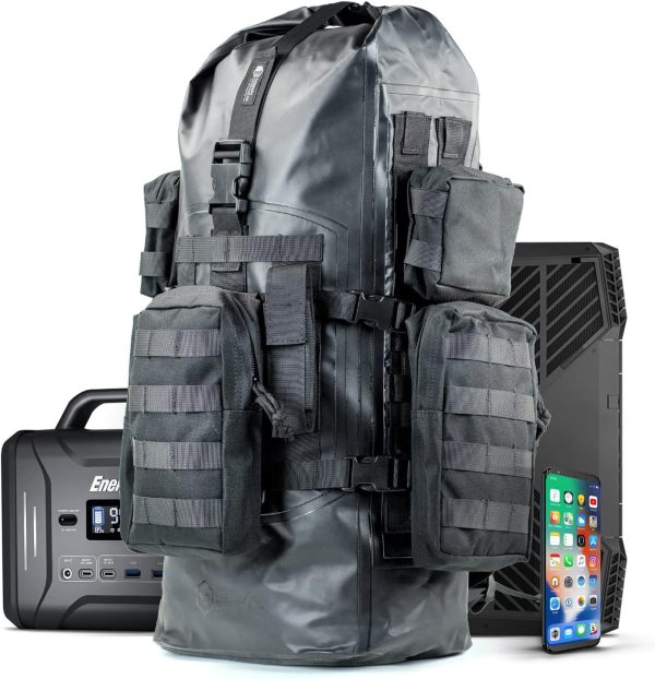 Dry Shield Faraday Backpack 40L – Waterproof Tactical Bag with MOLLE Webbing