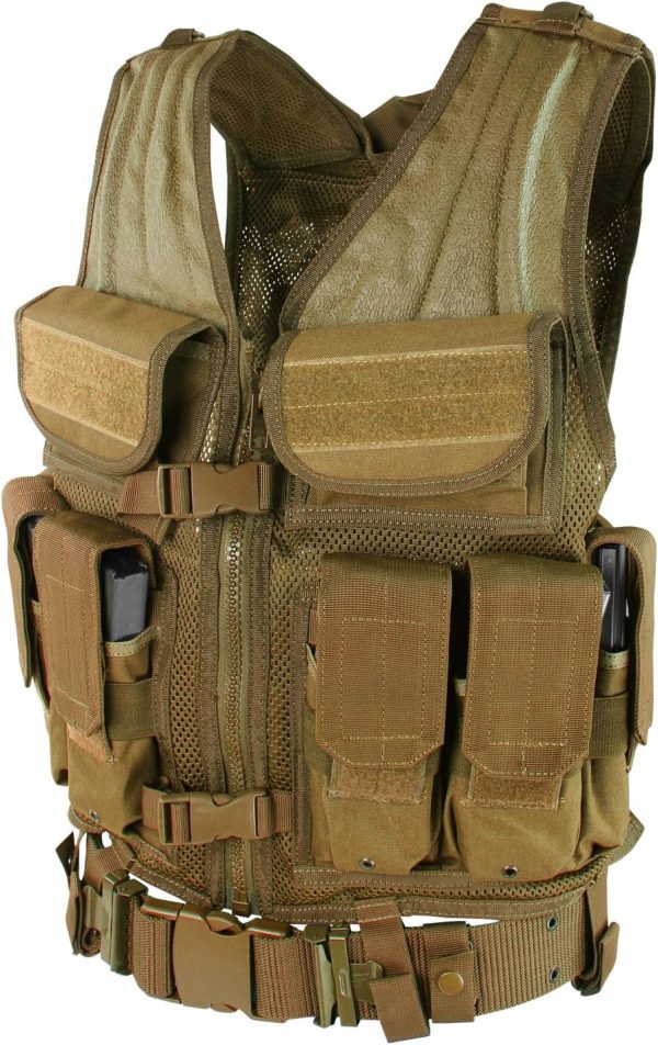 Elite MOLLE Tactical Vest in Coyote Brown