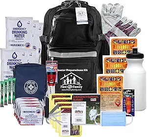 First My Family All-in-One 4 Person, 72 Hour Emergency Survival Kit for...