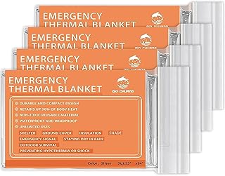 Emergency Mylar Thermal Blankets -Space Blanket Survival kit Camping Blanket...