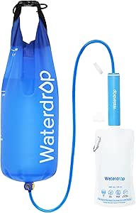 Waterdrop Personal Water Filter Straw with Gravity Water Bag, Portable...