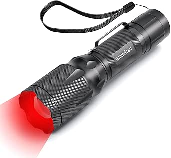 Upgraded Red Flashlight, Bright White &High/Low Power Red Light Options with...