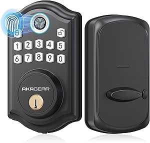 Keyless Entry Door Lock - AkaGear Smart Door Lock, Fingerprint Electronic...