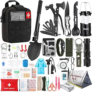 Survival Kit, Gifts for Men Women Teen Boys, 252 pcs Survival Gear and...