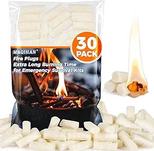 MAQIHAN Fire Starter - 30PACK Fire Plugs Fire Starter Survival Tool, Fire...