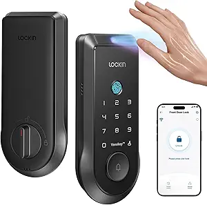 Lockin Veno Smart Lock with Palm Vein, Keyless Entry Smart Locks for Front...