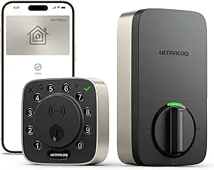 ULTRALOQ Bolt NFC Smart Lock with Apple Home Key, HomeKit, Keyless Entry...