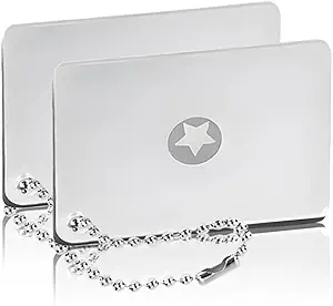 Military Grade Survival Signal Mirror, 2Pcs 2 x 1.2 Inch Heliograph Rescue...