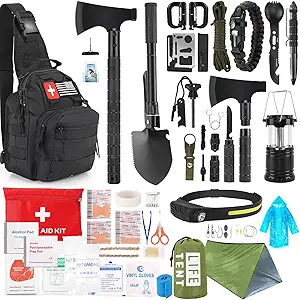 Survival Kit, 268 Pcs Emergency Survival Gear and Equipment Supplies with...