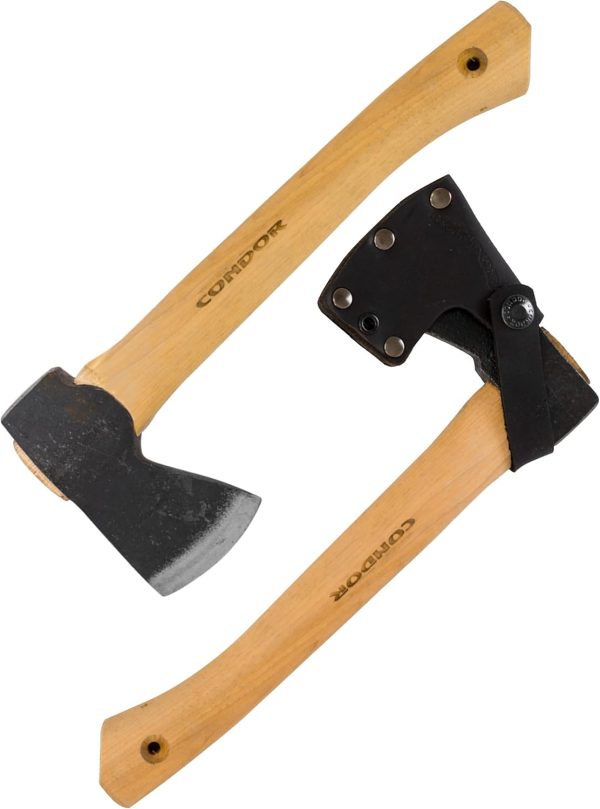 Scout Hatchet – 1060 High-Carbon Steel, Hickory Handle, Leather Sheath