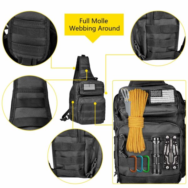 Tactical Molle Sling Backpack with Electronics Pocket