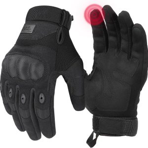 Touchscreen Tactical Gloves – Hard Shell, Palm Padding, Microfiber