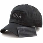 USA Flag Patch Buckle Mesh Cap