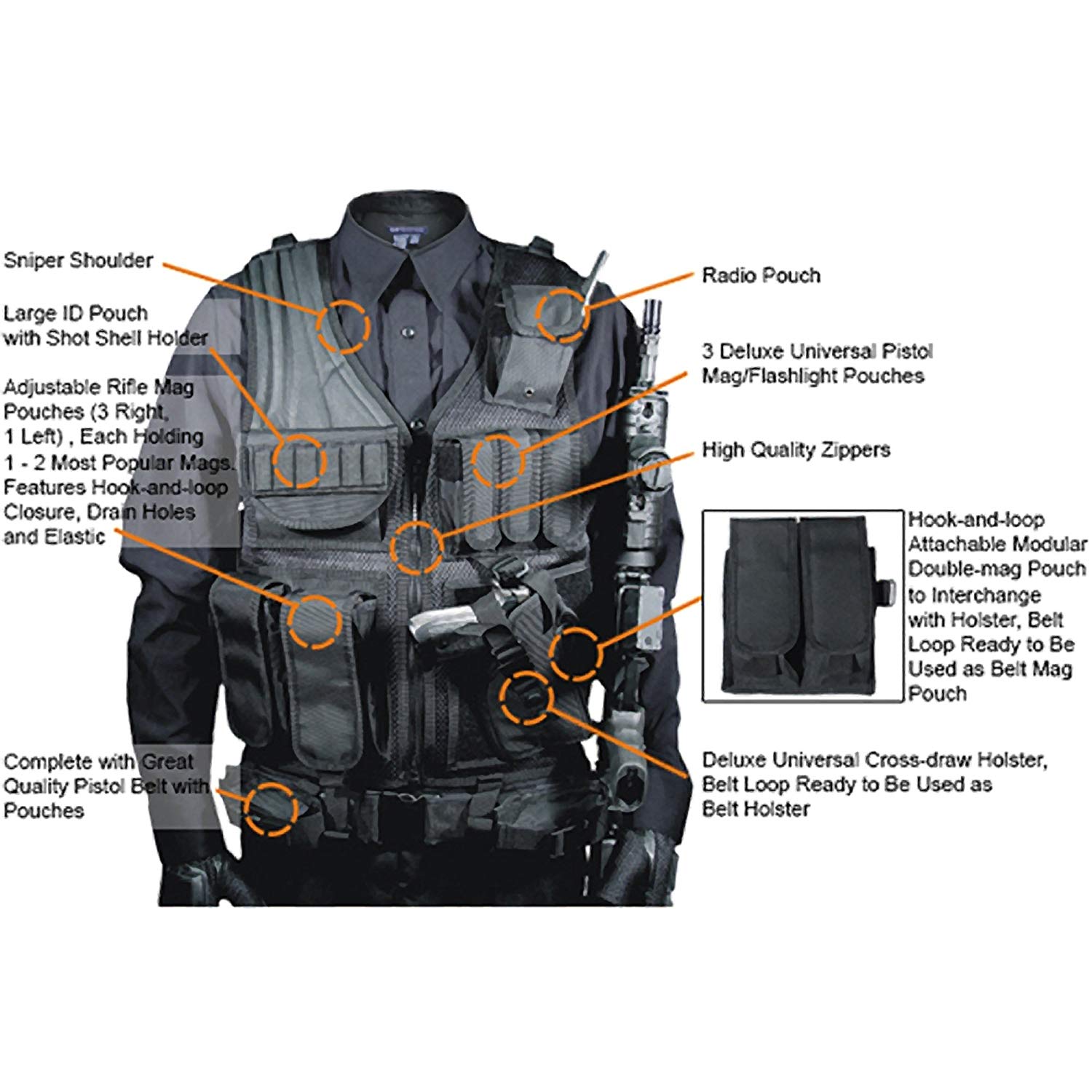utg547lawenforcementtacticalvest2 Military Trained Military